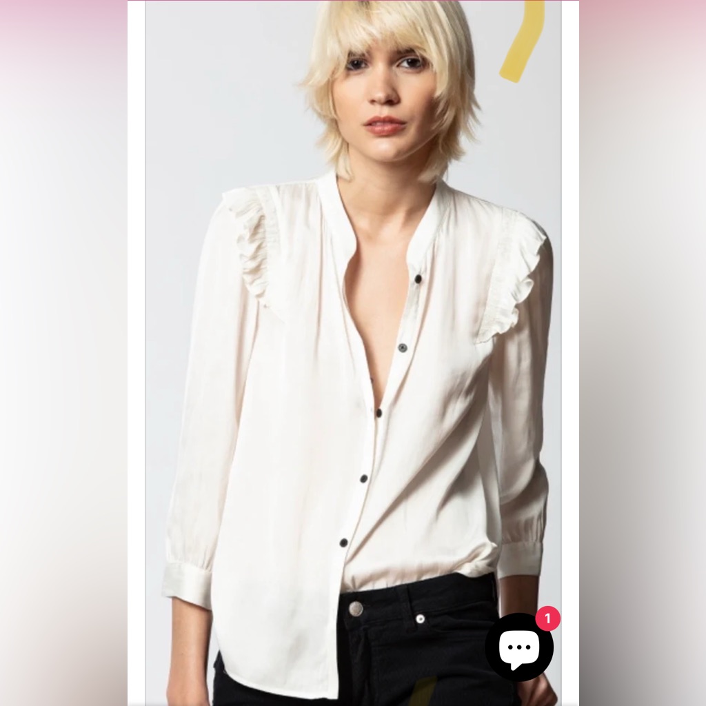 Zadig & Voltaire Tygg Satin Flounce Shirt - Judo